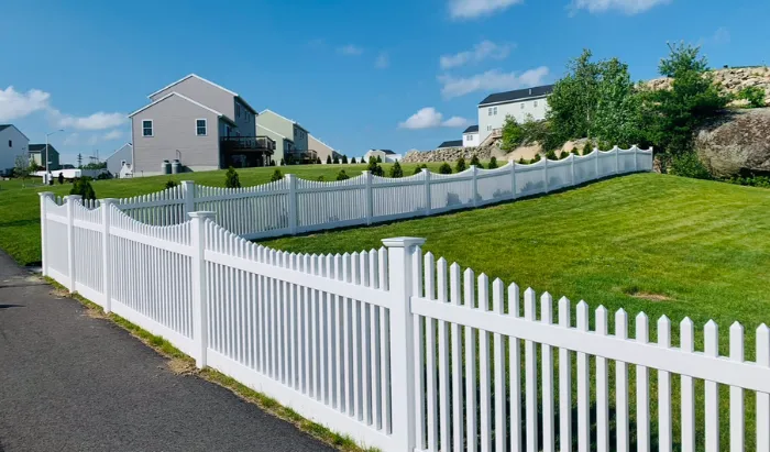 Professional fence installation for a home in Nashua New Hampshire by New England Pro Fence