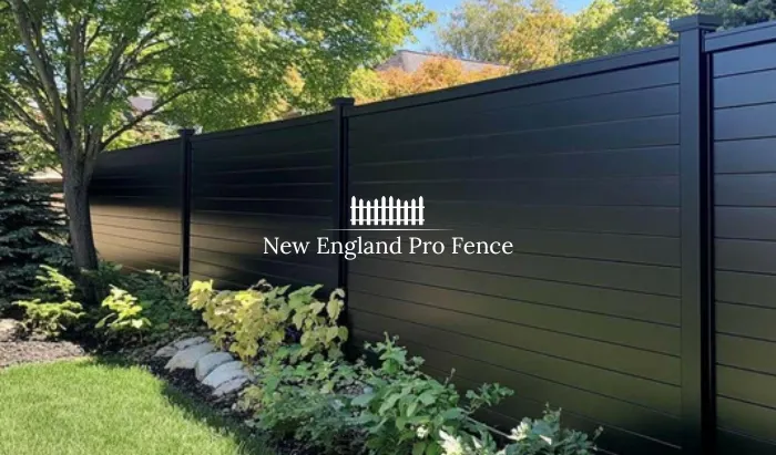 Aluminum fencing with privacy slats for homeowners who want the durability of aluminum with added privacy. Ideal for side yards, patios, and areas where you need both security and visual screening.