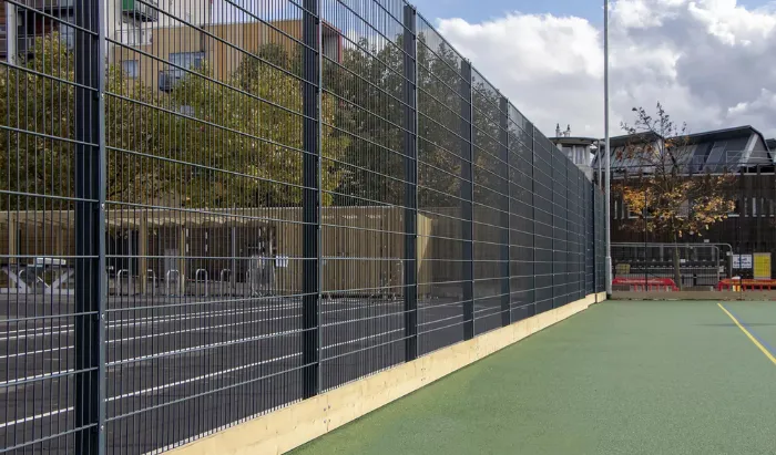 Safe, compliant fencing for schools, parks, playgrounds, and municipal properties. Meets all Massachusetts safety codes and ADA requirements. Designed with child safety in mind — no climbable horizontal rails and smooth, snag-free surfaces.