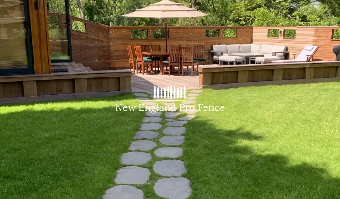 Informal stepping stone paths through gardens, lawns, and side yards. Natural stone or concrete stepping stones set in gravel, mulch, or grass. A budget-friendly way to add charm, functionality, and character to your landscape. Ideal for creating walkable paths through flower beds, vegetable gardens, or connecting outdoor living areas.