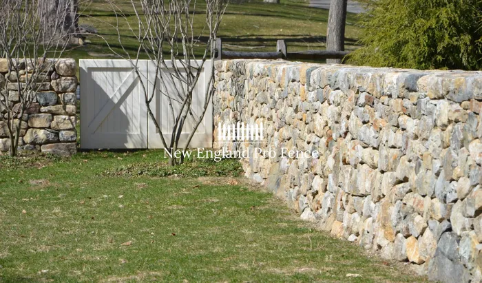 The iconic New England stone wall. Natural fieldstone — collected from local fields and quarries — stacked to create rustic, timeless property boundaries that echo centuries of Massachusetts history. Dry-stack or mortared construction. Adds irreplaceable character and a deep sense of place to any property. A cherished regional tradition that no other material can replicate.