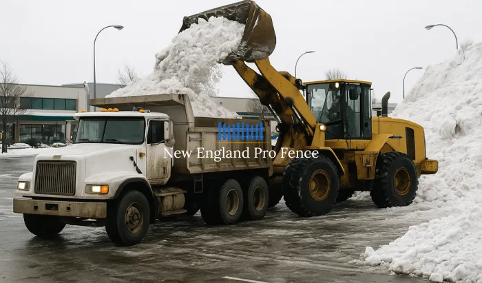 When snow piles accumulate and run out of designated stacking space — or when every parking space counts for your customers — we haul excess snow completely off your property. Essential for high-volume retail lots, medical facilities, apartment complexes, and any commercial property that cannot afford lost parking capacity. Loader and dump truck service available. Hauling recommended after storms with 12+ inch accumulations on smaller lots.